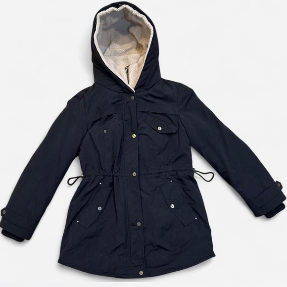 Koolaburra by UGG Black Hooded Sherpa Parka Jacket size small - Picture 1 of 8